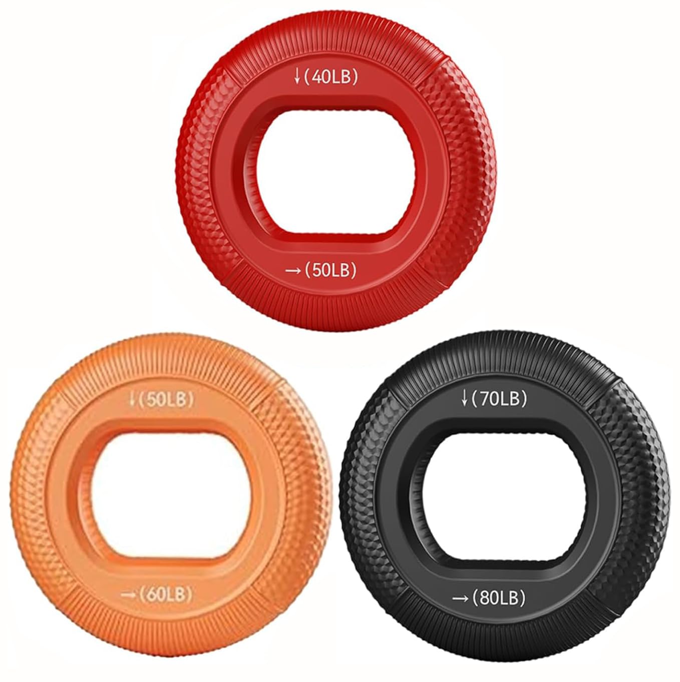 Griffkrafttrainer 3PCS Handgriffstärker + Unterarmtrainer | 3 Widerstandsstufen für Muskeltraining & Ergotherapie - Perf